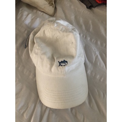 Southern Tide White Strapback Hat Large  eb-88982696